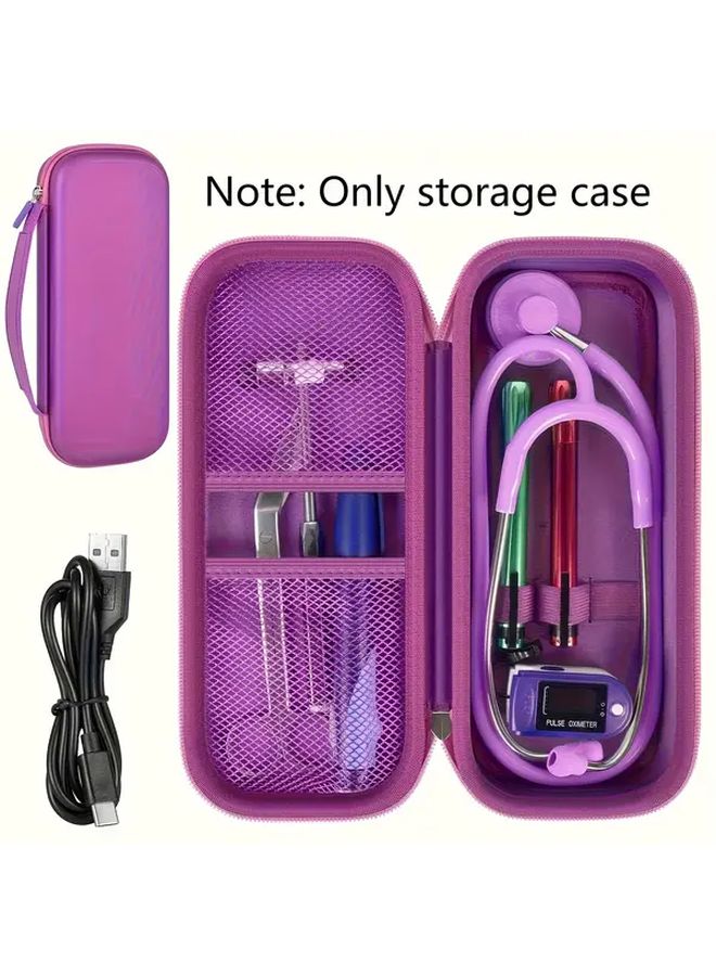 Dark Purple Heavy Duty Protective Case For Littmann Stethoscopes Classic III Cardiology IV - Image 3